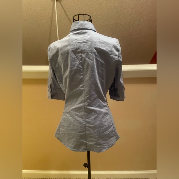 Blue Blouse with Rouched Middle - Picture 2 of 2